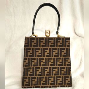 Pre-owned 1990s Zucca Pattern 2way Hand Bag In Brow